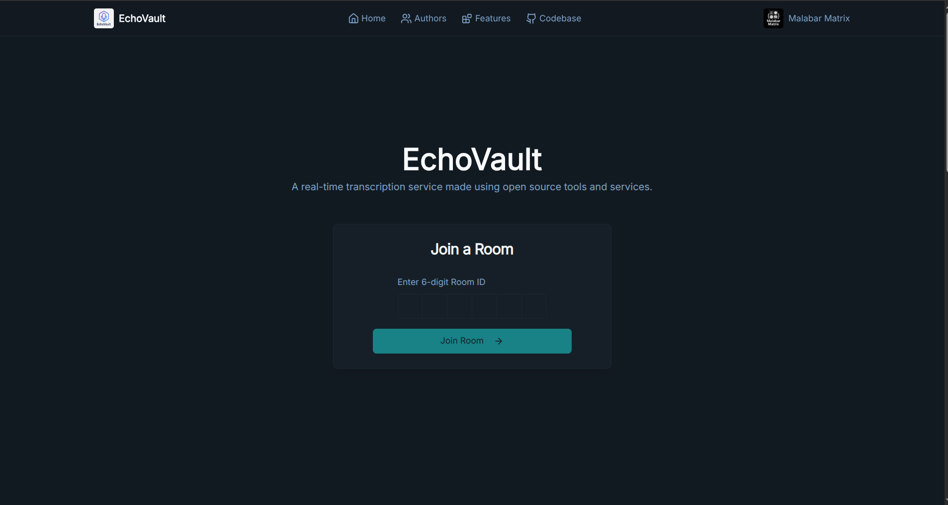 EchoVault web interface