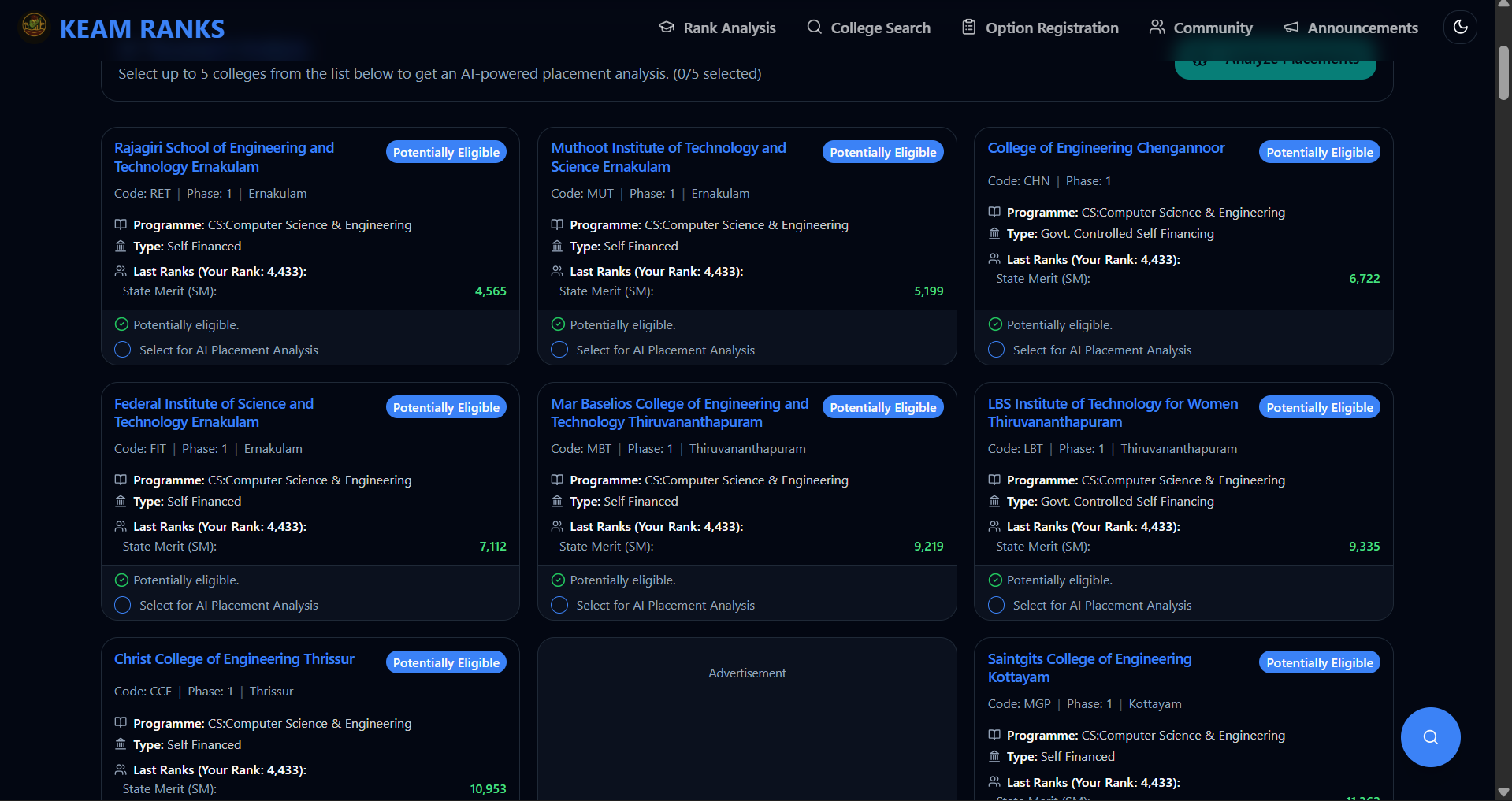 Rank Analysis windoe